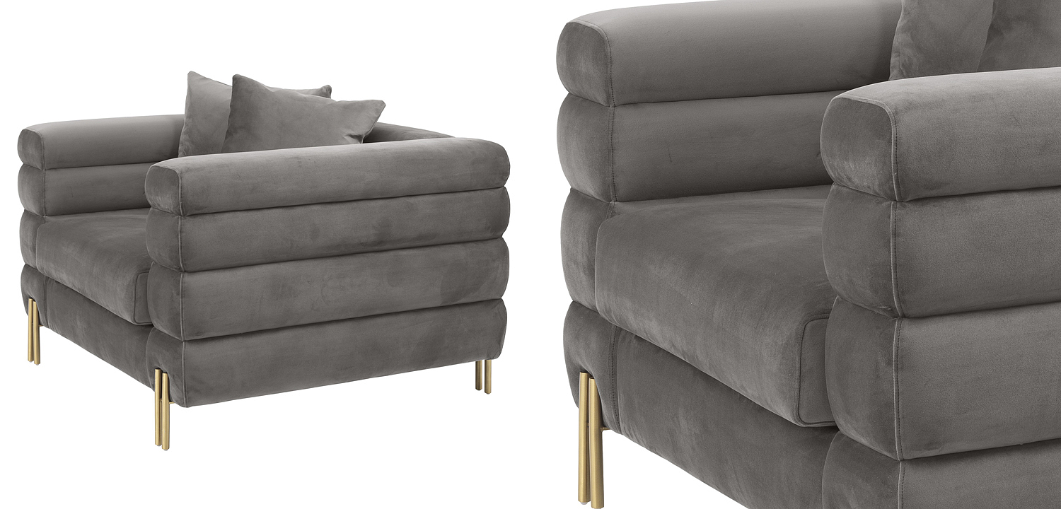 Кресло Eichholtz Chair York grey Кресло Eichholtz Chair York grey - Loft-Concept в Рязани