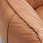 Трехместный диван с кожаной обивкой коричневый Coste Leather Sofa варинант исполнения - 6 | Loft Concept в Рязани