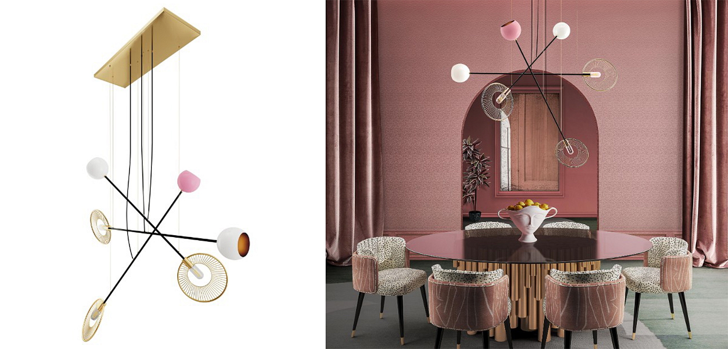 Дизайнерская Люстра Melrose Suspension Lamp Brass Aluminum Lacquered Дизайнерская Люстра Melrose Suspension Lamp Brass Aluminum Lacquered - Loft-Concept в Рязани