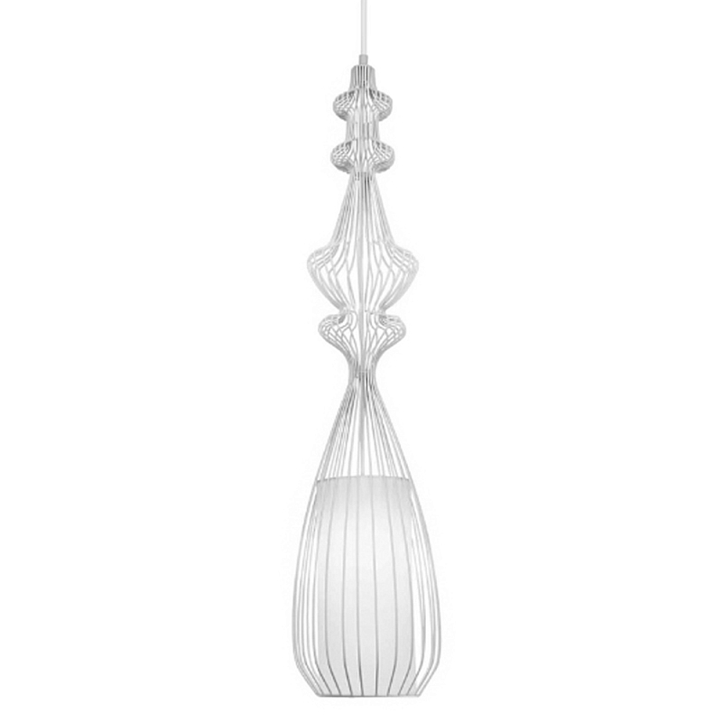 Подвесной светильник Wire Dream Pendant 1 Белый Белый Подвесной светильник Wire Dream Pendant 1 Белый Белый в Рязани | Loft Concept