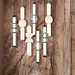 Подвесной светильник из дымчатого стекла цилиндрической формы с чёрным металлическим основанием Hiding secrets варинант исполнения - 8 | Loft Concept в Рязани