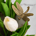 Декоративная ваза из фарфора с бронзовыми вставками Eden Garden варинант исполнения - 5 | Loft Concept в Рязани