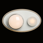 Бра овальной формы белого цвета с 2-мя лампами Lunar Pebbles варинант исполнения - 2 | Loft Concept в Рязани