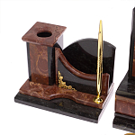 Настольный письменный набор из лемезита и змеевика с декором в виде Орла в подарочной упаковке Successful Leader варинант исполнения - 5 | Loft Concept в Рязани