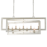 Люстра серебряная из пересекающихся прямоугольных элементов Intersecting Rectangles варинант исполнения - 2 | Loft Concept в Рязани