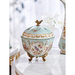 Шкатулка голубого цвета с цветочными орнаментами Blue Garden варинант исполнения - 7 | Loft Concept в Рязани