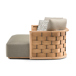 Дизайнерский уличный диван из массива дерева с плетеной спинкой PALINFRASCA Sofa варинант исполнения - 8 | Loft Concept в Рязани