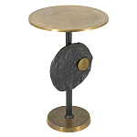 Столик приставной с абстрактным основанием и акцентом в виде золотистого диска Heavenly Space варинант исполнения - 3 | Loft Concept в Рязани