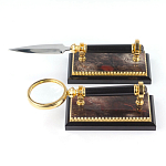 Настольный письменный набор из яшмы и долерита с декором Двуглавый орел Manager Organizer варинант исполнения - 5 | Loft Concept в Рязани