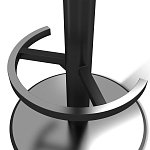 Барный стул вращающийся со спинкой и подлокотниками Douglas Rhombus Черный Велюр варинант исполнения - 5 | Loft Concept в Рязани