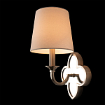 Бра с белым текстильным абажуром и декоративным основанием в виде четырехлистника с зеркальной вставкой Vitorino варинант исполнения - 21 | Loft Concept в Рязани