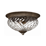 Потолочный светильник с чашеобразным плафоном из толстого волнообразного стекла и широким узорчатым основанием Hinkley варинант исполнения - 1 | Loft Concept в Рязани