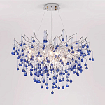 Люстра с синими стеклянными подвесками в форме капель FAIRYTREE Light варинант исполнения - 1 | Loft Concept в Рязани