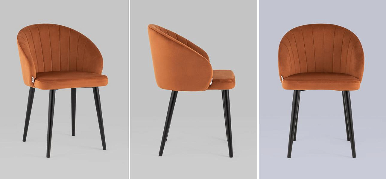Стул Balsari Chair Терракотовый Велюр Стул Balsari Chair Терракотовый Велюр - Loft-Concept в Рязани