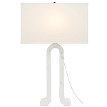 Настольная лампа на арочном корпусе с прямоугольным абажуром One Piece Support варинант исполнения - 2 | Loft Concept в Рязани