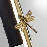 Бра с круглым плафоном из алебастра и бронзовой декоративной стрекозой 65 Alaris  варинант исполнения - 7 | Loft Concept в Рязани