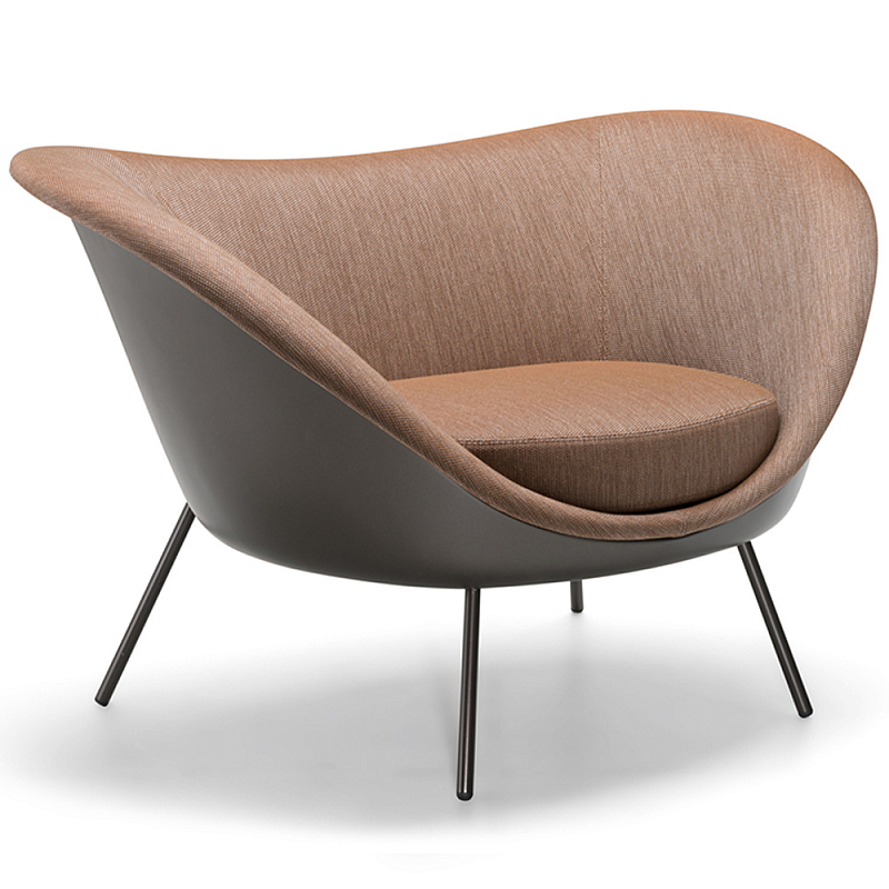 Дизайнерское уличное кресло Gio Ponti D.154.2 Armchair Коричневый Черный Дизайнерское уличное кресло Gio Ponti D.154.2 Armchair Коричневый Черный в Рязани | Loft Concept