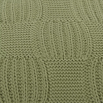 Подушка из хлопка рельефной вязки зеленого цвета Eden Line варинант исполнения - 3 | Loft Concept в Рязани