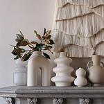 Светло-Бежевое Панно из нитей White Landscape Wall Hanging варинант исполнения - 2 | Loft Concept в Рязани