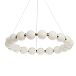 Люстра круглая с матовыми белыми шарами PEARLS Suspension варинант исполнения - 1 | Loft Concept в Рязани