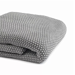 Плед из хлопка серого цвета Waffle Comfort варинант исполнения - 2 | Loft Concept в Рязани