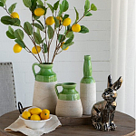 Статуэтка заяц из текстурированной терракоты и покрытый глянцевой краской под бронзу Rabbit Charm  варинант исполнения - 6 | Loft Concept в Рязани