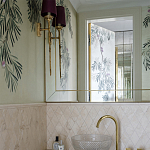 Обои ручная роспись Silk Tree Original colourway on White Metal gilded paper варинант исполнения - 3 | Loft Concept в Рязани