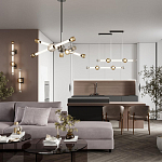 Светодиодная люстра Rovelly Black варинант исполнения - 4 | Loft Concept в Рязани