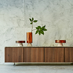 Высокая чаша из янтарного стекла Amber Marble Vase варинант исполнения - 4 | Loft Concept в Рязани