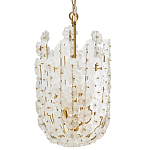 Подвесной светильник декорированный цветами из стекла Lightness of Flowers варинант исполнения - 1 | Loft Concept в Рязани