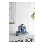 Ваза с крышкой в китайском стиле Oriental Blue & White Ornament Vases варинант исполнения - 3 | Loft Concept в Рязани