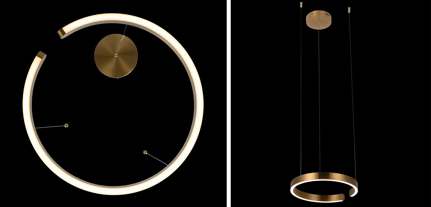 Подвесной светильник Half Ring brass 40 Подвесной светильник Half Ring brass 40 - Loft-Concept в Рязани