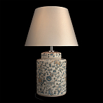 Настольная лампа цилиндрическая с цветочной росписью Lamp Flower Painting варинант исполнения - 3 | Loft Concept в Рязани
