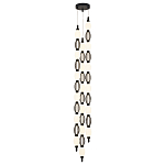 Подвесной светильник светодиодный с белыми сферическими плафонами и декоративными элементами в виде черной сетки HANDLE GRAPE варинант исполнения - 4 | Loft Concept в Рязани