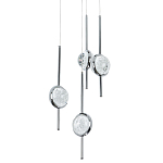 Люстра с 4-мя плафонами из хрустального шара Crystal Bubbles Chrome Hanging Lamp варинант исполнения - 2 | Loft Concept в Рязани
