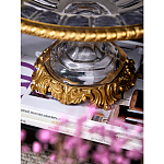 Чаша из прозрачного стекла с бронзовым ободком и фигурками бабочек Eden Garden варинант исполнения - 5 | Loft Concept в Рязани