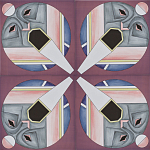 Плитка дизайнерская с узором Маска варинант исполнения - 3 | Loft Concept в Рязани