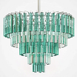 Дизайнерская люстра AQUA Blue Lagoon бирюзовое стекло несколько ярусов варинант исполнения - 1 | Loft Concept в Рязани