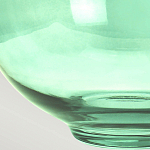 Настольная лампа с шарообразным прозрачным основанием из цветного переработанного стекла и белым цилиндрическим абажуром Elstead Lighting варинант исполнения - 5 | Loft Concept в Рязани