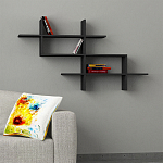 Полка фигурная подвесная цвета антрацит HALIC BOOKCASE ANTHRACITE варинант исполнения - 1 | Loft Concept в Рязани
