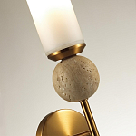 Бра с цилиндрическим матовым плафоном и шаром из камня на металлическом основании Orb Essence варинант исполнения - 10 | Loft Concept в Рязани