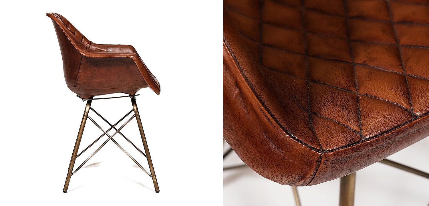 Кресло Leather Industrial armchair Кресло Leather Industrial armchair - Loft-Concept в Рязани
