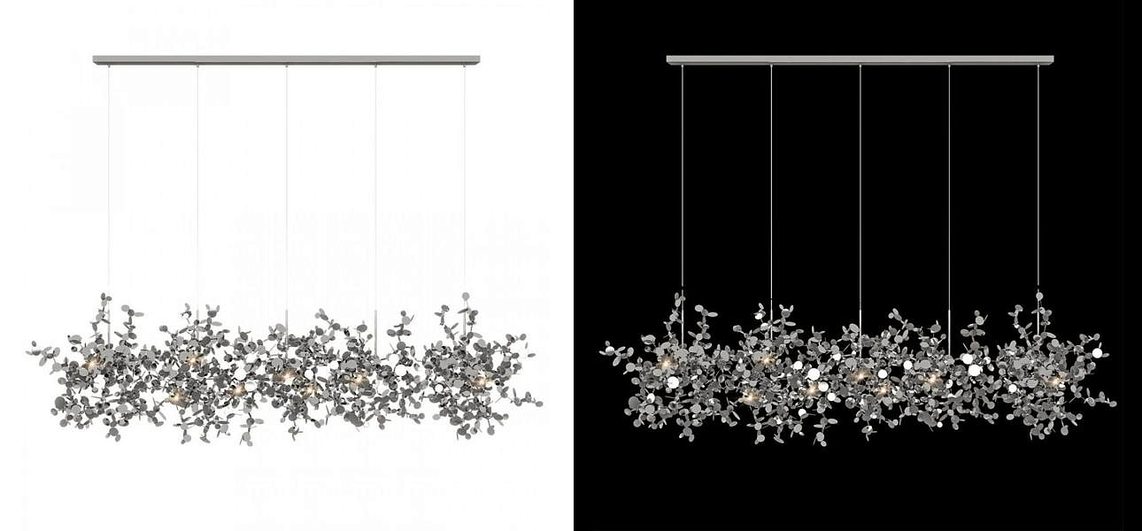 Люстра Terzani Argent Suspension Linear Silver длина 150 см Люстра Terzani Argent Suspension Linear Silver длина 150 см - Loft-Concept в Рязани