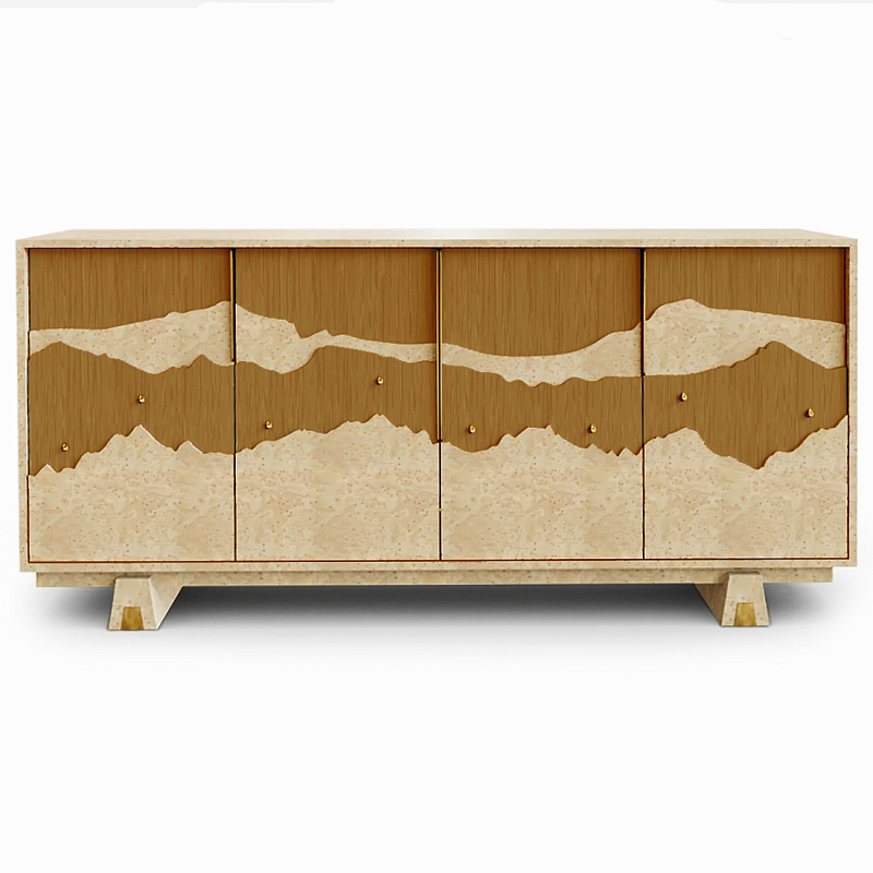 Буфет Okinawa Ginger Large Бежевый Горчичный Золотой в Рязани | Loft Concept 