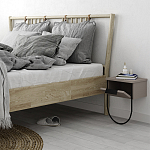 Прикроватная тумба бежево-серого цвета с откидной дверцей NORFOLK NIGHTSTAND LIGHT MOCHA варинант исполнения - 2 | Loft Concept в Рязани