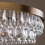 Люстра круглая с подвесками в форме стеклянных капель Glass Rain варинант исполнения - 4 | Loft Concept в Рязани