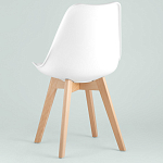 Стул с основой из пластика и мягким сиденьем Arvika White варинант исполнения - 4 | Loft Concept в Рязани