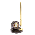 Часы настольные с ручкой из натурального камня Stone Clock варинант исполнения - 5 | Loft Concept в Рязани