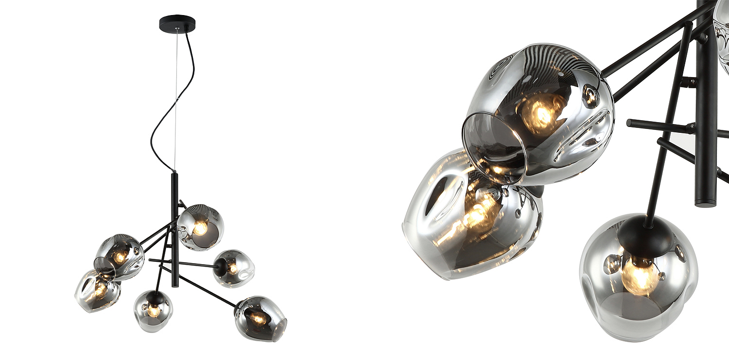 Люстра Branching Bubble Chandelier Vertical Gray Люстра Branching Bubble Chandelier Vertical Gray - Loft-Concept в Рязани