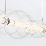 Подвесной светильник линейный с прозрачными стеклянными шарами разного диаметра Eurofase варинант исполнения - 8 | Loft Concept в Рязани